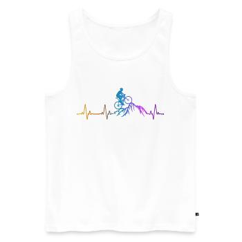 Drôle de vélo de route à vélo - Débardeur bio Premium Homme - blanc - Devant - Michal (187cm)