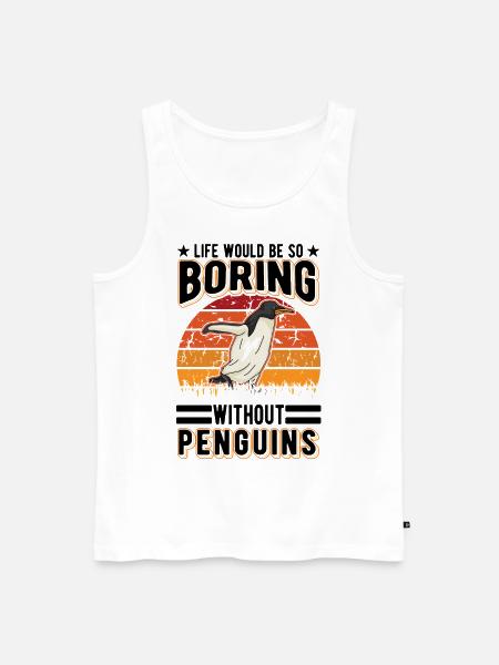 Pinguin Geschenk Penguin - Männer Premium Bio Tank Top - Weiß