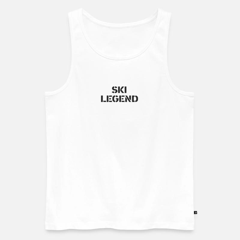 Ski - Ski Legend - Männer Premium Bio Tank Top - Weiß
