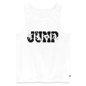Parkour Free Running Traceur - Débardeur bio Premium Homme - blanc - Devant - Michal (187cm)