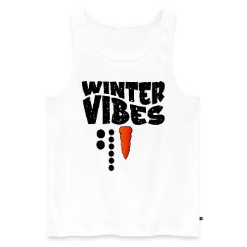 Bonhomme de neige Winter Vibes - Débardeur bio Premium Homme - blanc - Devant - Michal (187cm)