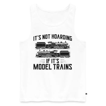 Conducteur de train à vapeur Trainspotting - Débardeur bio Premium Homme - blanc - Devant - Michal (187cm)