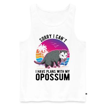 Opossum Geschenk Possum Beutelratte - Männer Premium Bio Tank Top - Weiß - Vorne - AI Model Male 178 light (178cm)