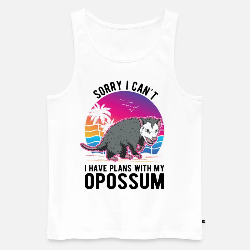 Opossum Geschenk Possum Beutelratte - Männer Premium Bio Tank Top - Weiß