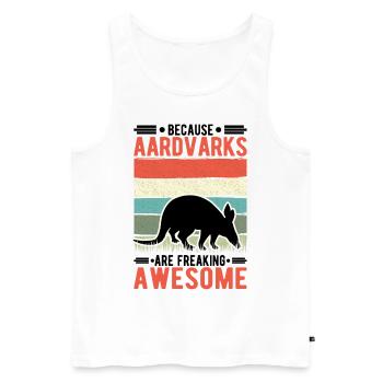 Parce que les Aardvarks sont des aardvarks impressionnants - Débardeur bio Premium Homme - blanc - Devant - Michal (187cm)