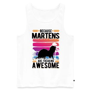 Parce que les Martens sont des Marder géniaux - Débardeur bio Premium Homme - blanc - Devant - Michal (187cm)
