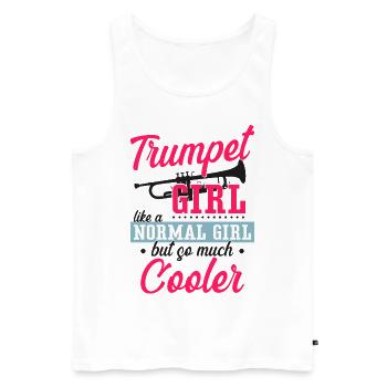 Trumpet Player Girl Trumpet Girl - Männer Premium Bio Tank Top - Weiß - Vorne - Michal (187cm)