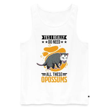 Opossum Cadeau Marsupial Opossum - Débardeur bio Premium Homme - blanc - Devant - Michal (187cm)