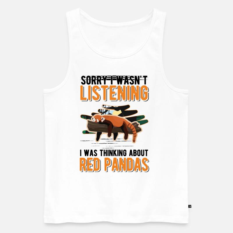 Roter Panda Geschenk Red Panda - Männer Premium Bio Tank Top - Weiß