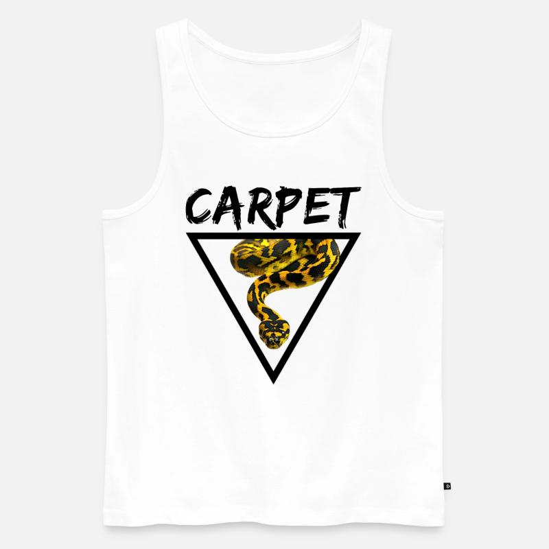 Teppichpython Geometrische Schlange Besitzer - Männer Premium Bio Tank Top - Weiß