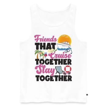 Cruise Ship Vacation Friends - Männer Premium Bio Tank Top - Weiß - Vorne - AI Model Male 178 light (178cm)