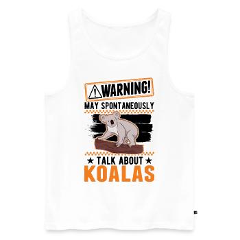 Warning Koala lover Koala Bear - Men's Premium Organic Tank Top - white - Front - Michal (187cm)