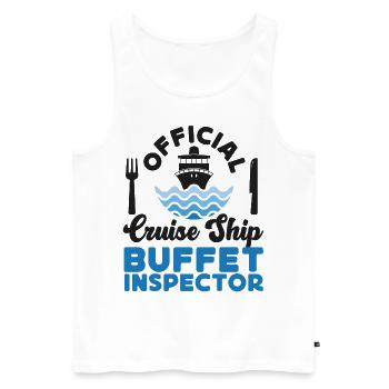 Cruise Ship Vacation Official - Männer Premium Bio Tank Top - Weiß - Vorne - AI Model Male 178 light (178cm)