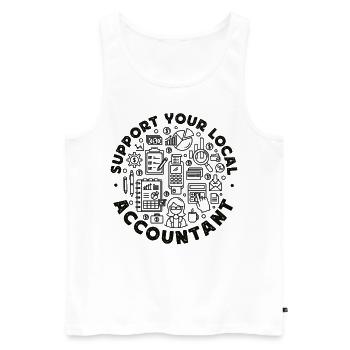 Accountant Bookkeeper Accounting - Men's Premium Organic Tank Top - white - Front - AI Model Male 178 light (178cm)