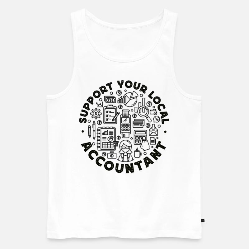 Comptable Comptable Comptable - Débardeur bio Premium Homme - blanc