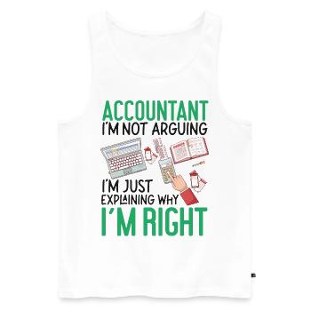 Accountant Bookkeeper Accounting - Männer Premium Bio Tank Top - Weiß - Vorne - Michal (187cm)