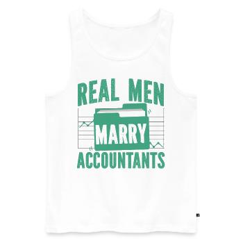 Accountant Bookkeeper Marriage - Männer Premium Bio Tank Top - Weiß - Vorne - Michal (187cm)