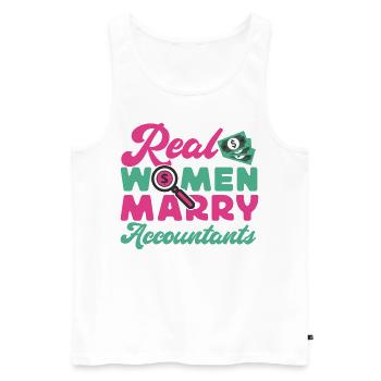 Accountant Bookkeeper Marriage - Männer Premium Bio Tank Top - Weiß - Vorne - Michal (187cm)