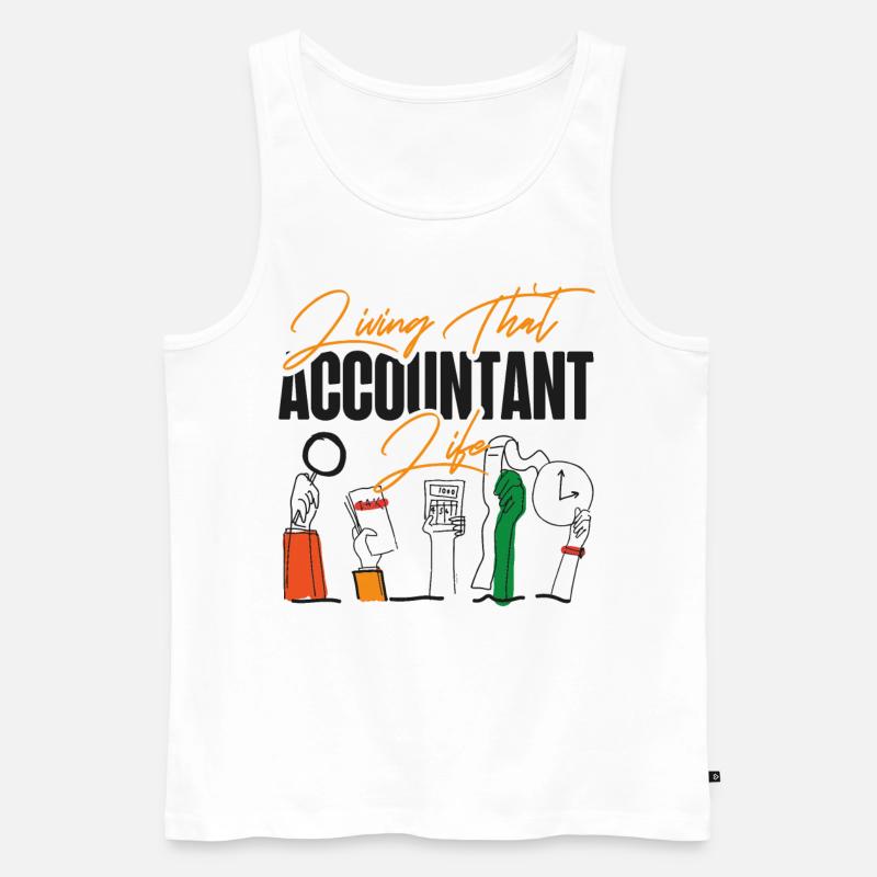 Comptable Comptable Comptable - Débardeur bio Premium Homme - blanc