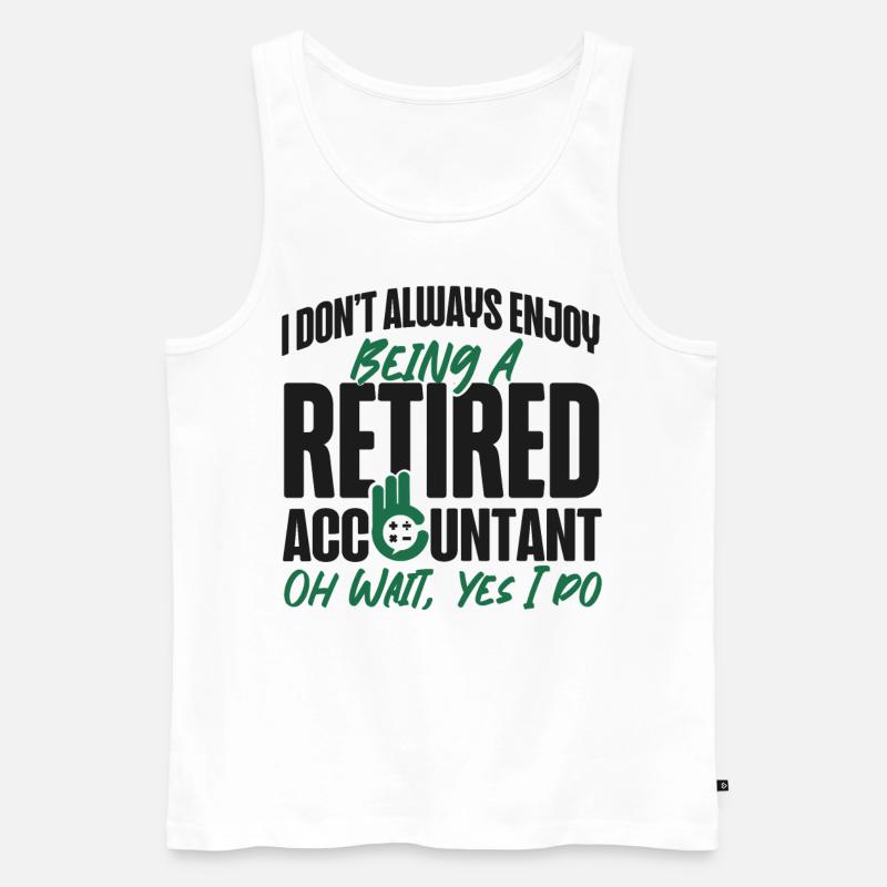 Comptable Comptable Comptable - Débardeur bio Premium Homme - blanc