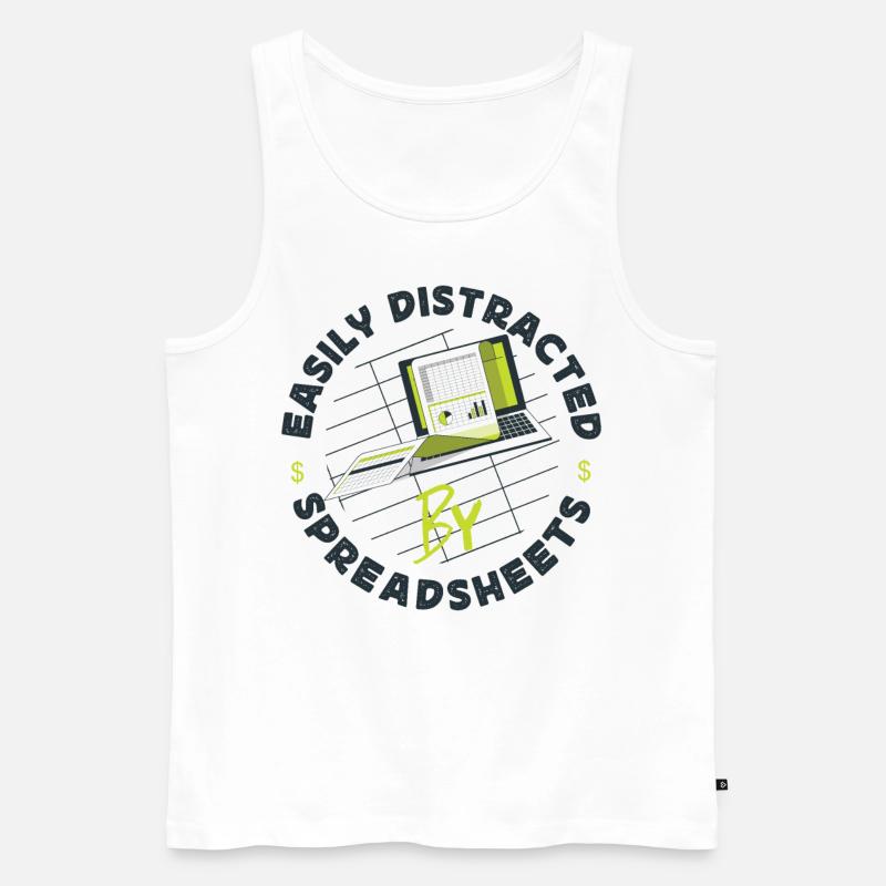 Comptable Comptable Comptable - Débardeur bio Premium Homme - blanc