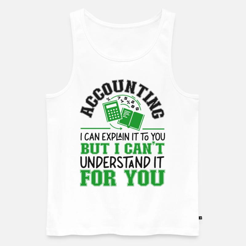 Comptable Comptable Comptable - Débardeur bio Premium Homme - blanc