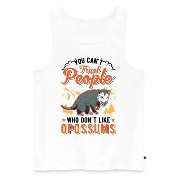 Opossum Gift Possum Possum - Men's Premium Organic Tank Top - white - Front - AI Model Male 178 light (178cm)