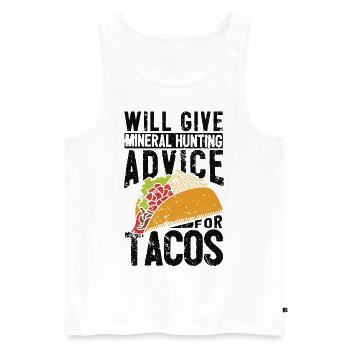 Funny geologist on a stone hunt - Men's Premium Organic Tank Top - white - Front - Michal (187cm)