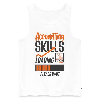 Accountant Bookkeeper Accounting - Men's Premium Organic Tank Top - white - Front - AI Model Male 178 light (178cm)