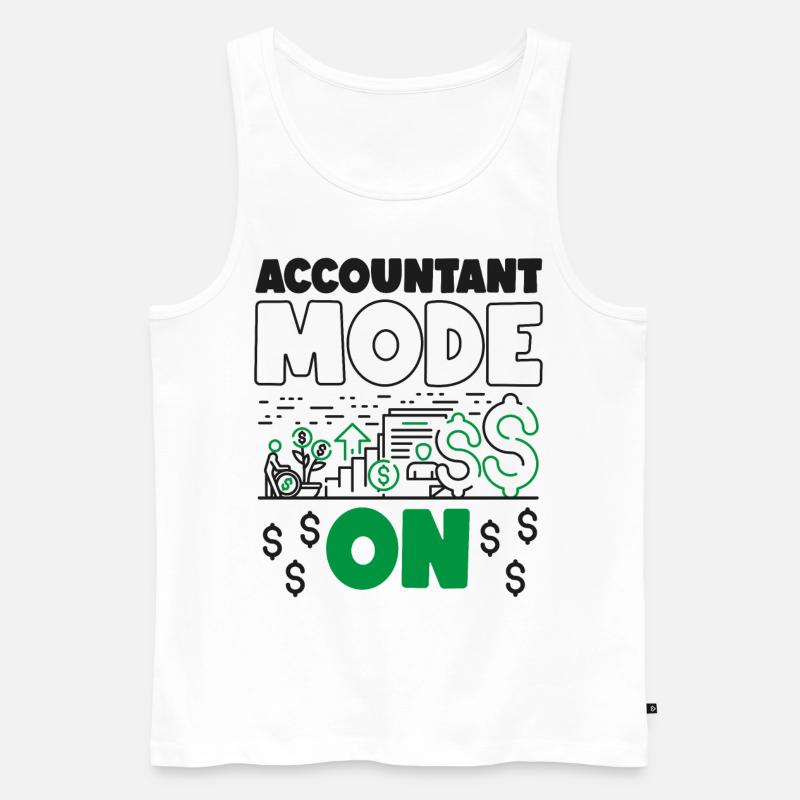 Comptable Comptable Comptable - Débardeur bio Premium Homme - blanc