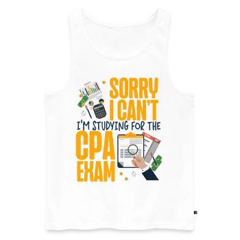 Accountant Bookkeeper Accounting - Men's Premium Organic Tank Top - white - Front - AI Model Male 178 light (178cm)