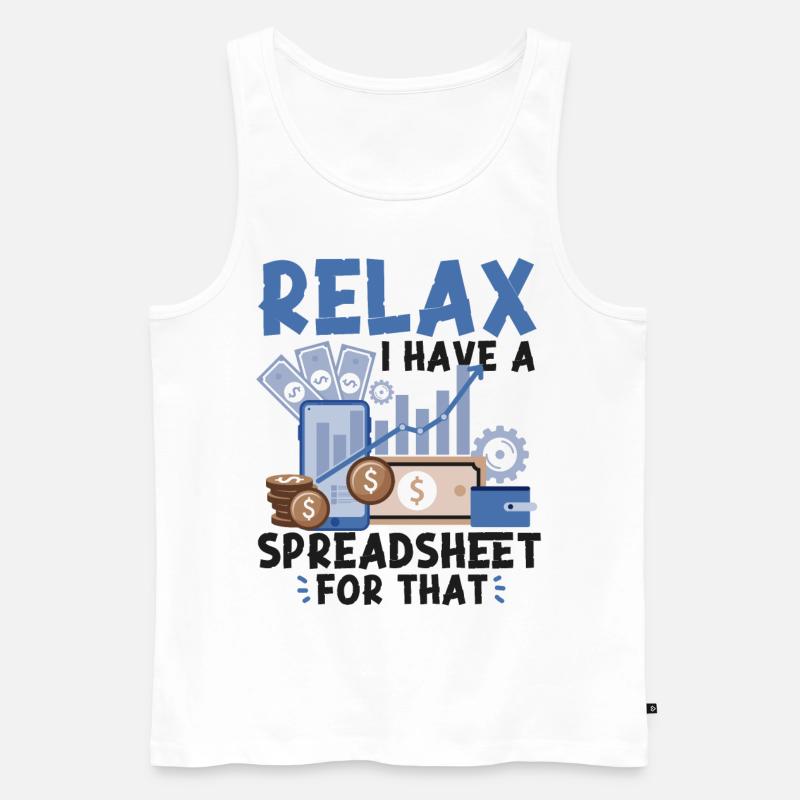 Comptable Comptable Comptable - Débardeur bio Premium Homme - blanc