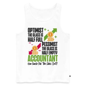 Accountant Bookkeeper Accounting - Männer Premium Bio Tank Top - Weiß - Vorne - Michal (187cm)