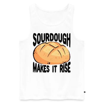 Lustiger Brotbacken-Bäcker - Männer Premium Bio Tank Top - Weiß - Vorne - Michal (187cm)