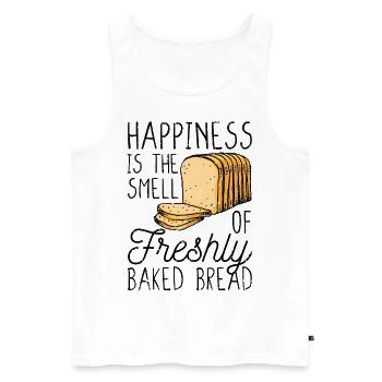 Funny bread baker - Men's Premium Organic Tank Top - white - Front - AI Model Male 178 light (178cm)