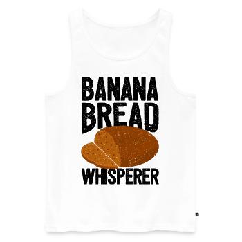 Funny bread baker - Men's Premium Organic Tank Top - white - Front - AI Model Male 178 light (178cm)