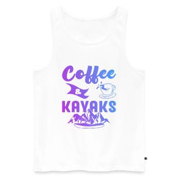 Coffee And Kayaks Kayaking Rowing Rower Canoe Padd - Männer Premium Bio Tank Top - Weiß - Vorne - Michal (187cm)