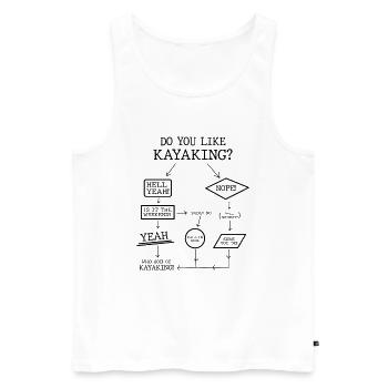 Do You Like Kayaking? Kayak Rowing Rower Canoe Pad - Männer Premium Bio Tank Top - Weiß - Vorne - Michal (187cm)