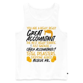 Accountant Bookkeeper Accounting - Männer Premium Bio Tank Top - Weiß - Vorne - Michal (187cm)