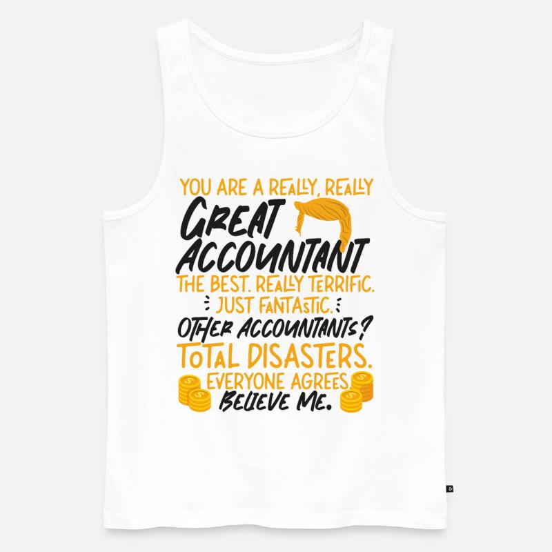 Comptable Comptable Comptable - Débardeur bio Premium Homme - blanc