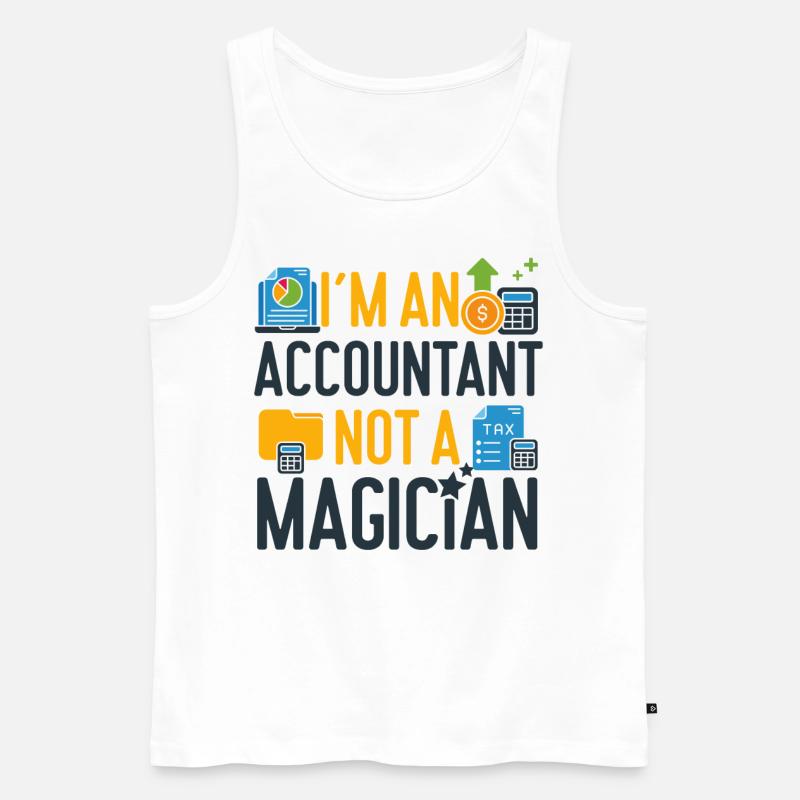 Comptable Comptable Comptable - Débardeur bio Premium Homme - blanc