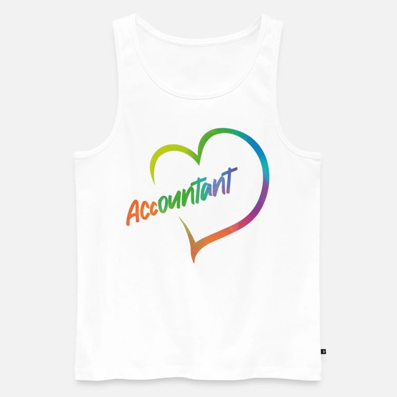 Comptable Comptable Comptable - Débardeur bio Premium Homme - blanc