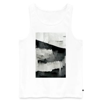 Abstrakte gotische Betonwandkunstmuster - Männer Premium Bio Tank Top - Weiß - Vorne - AI Model Male 178 light (178cm)