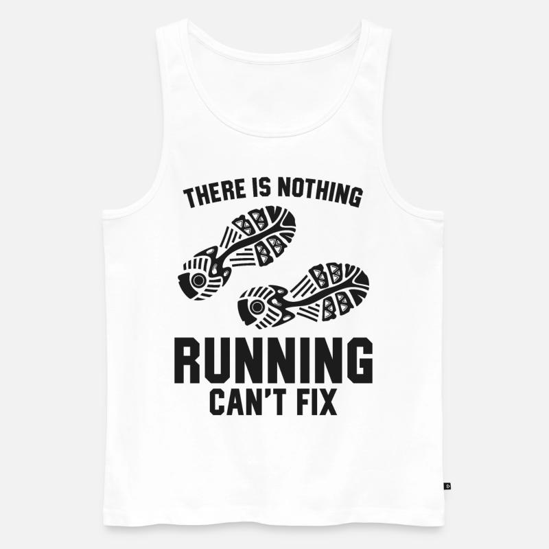 Running Runner Half Marathon - Männer Premium Bio Tank Top - Weiß