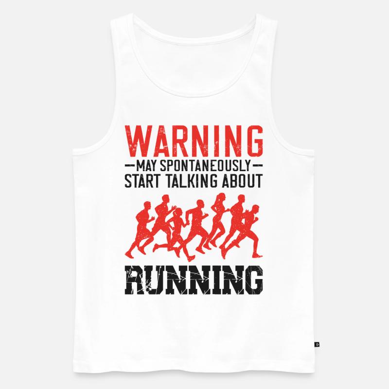 Running Runner Half Marathon - Männer Premium Bio Tank Top - Weiß