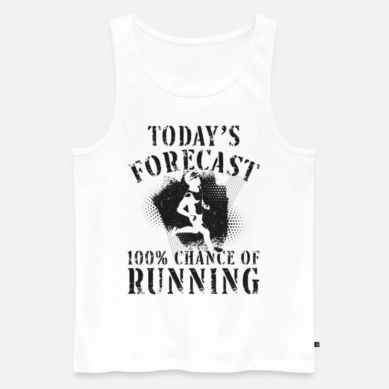 Running Runner Half Marathon - Männer Premium Bio Tank Top - Weiß