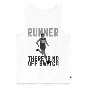 Running Runner Half Marathon - Männer Premium Bio Tank Top - Weiß - Vorne - Michal (187cm)