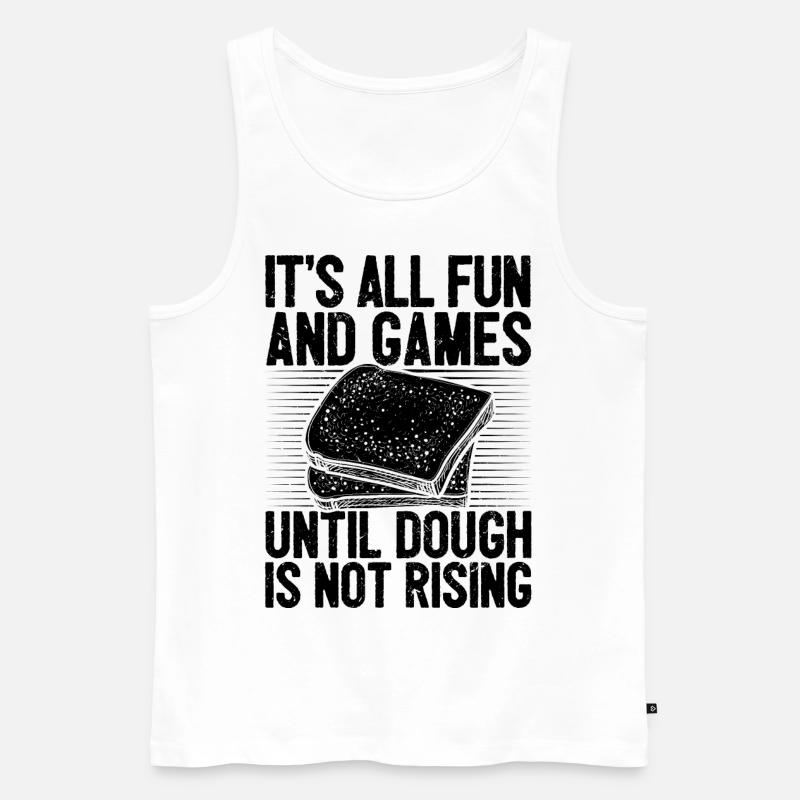 Lustiger Brotbacken-Bäcker - Männer Premium Bio Tank Top - Weiß