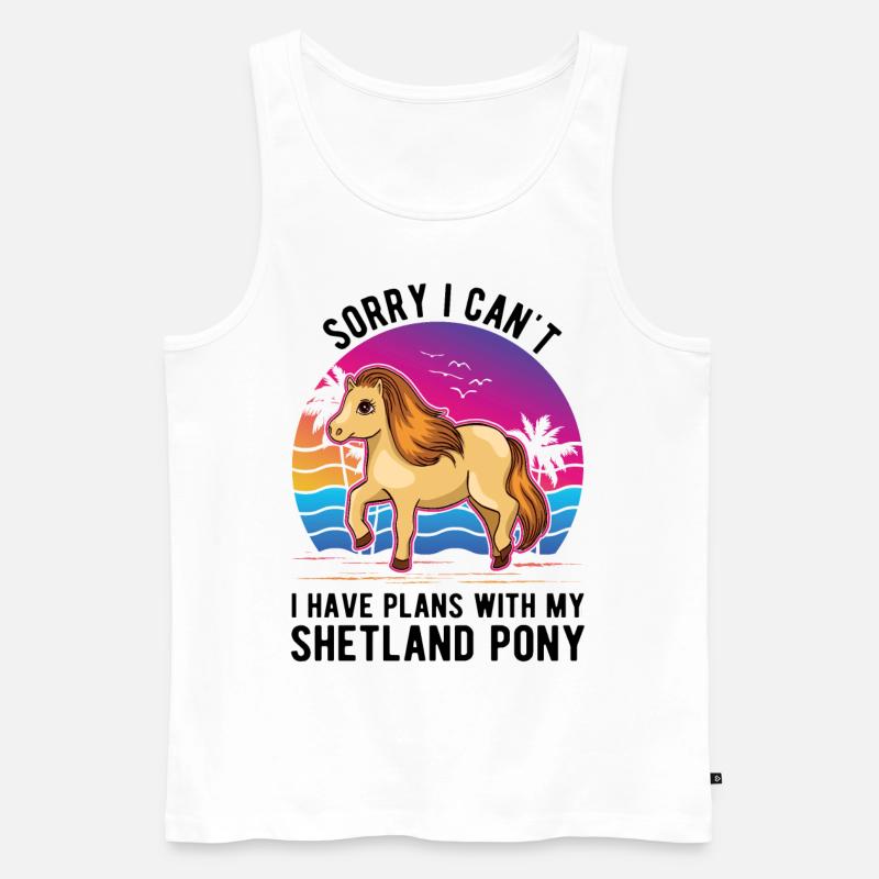 Shetlandpony Shetland-Pony Shetty - Männer Premium Bio Tank Top - Weiß