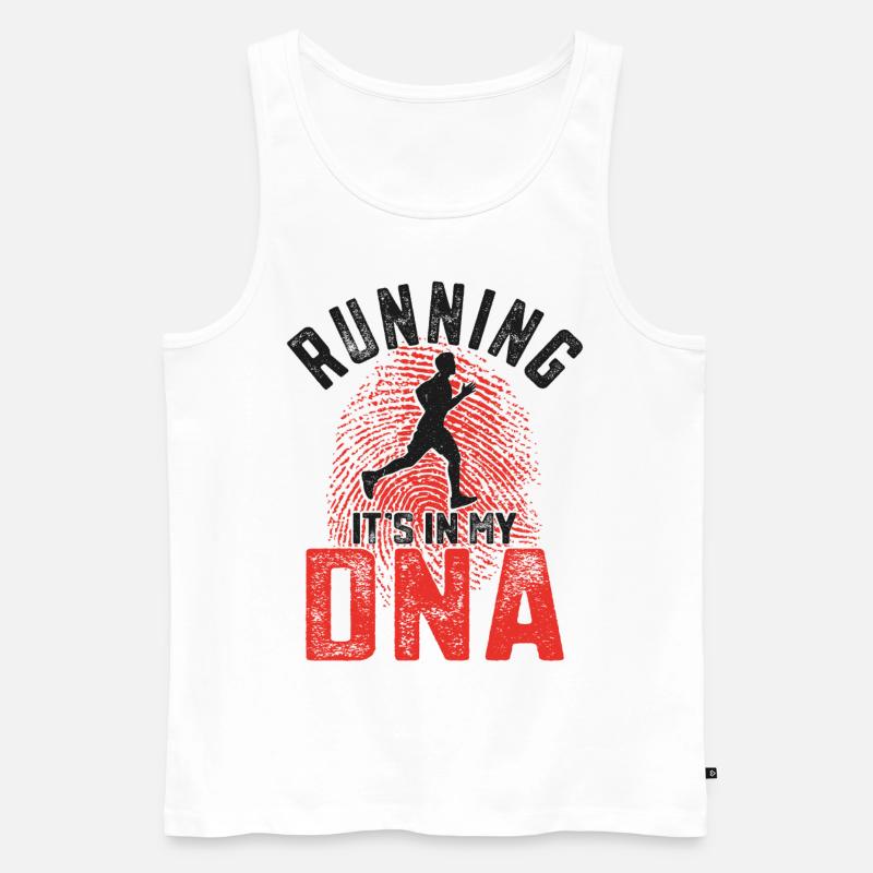 Running Runner Half Marathon - Männer Premium Bio Tank Top - Weiß